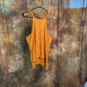 Yellow/Orange High necked tank top